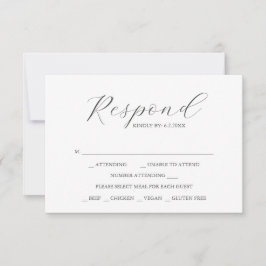 Custom Wedding RSVP Cards Navy Blue