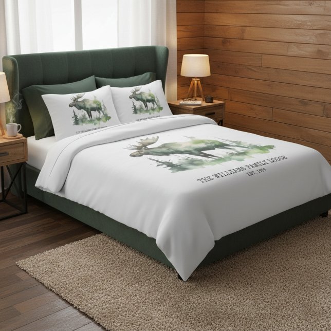 Custom Williams Family Lodge Rustic Watercolor Art (Criador carregado)