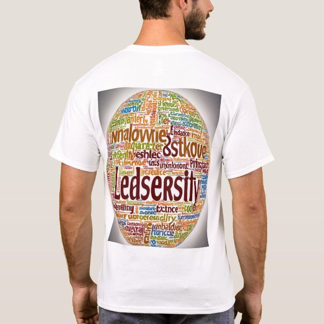Custom Word Cloud T-Shirt : Lead the World (Verso)