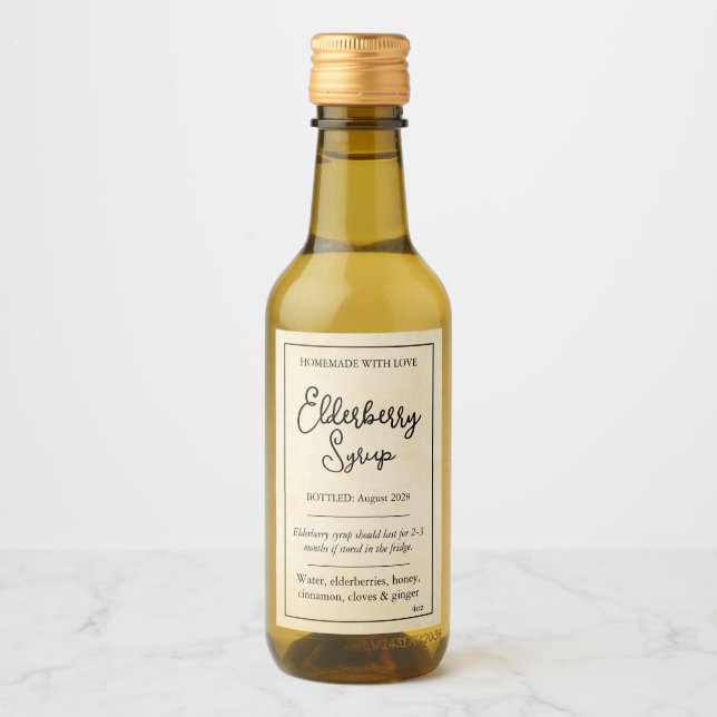 Customizable Elderberry Syrup Label ZEB_05a (Frente)