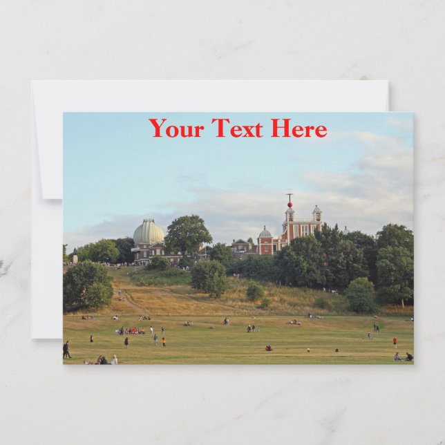 Customizable Greenwich Park, Cartão de Londres (Frente)