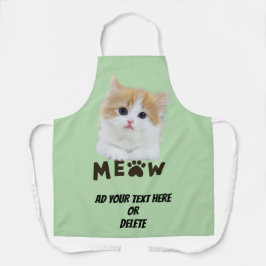 Customizable Kitten Meow All Over Print Apron