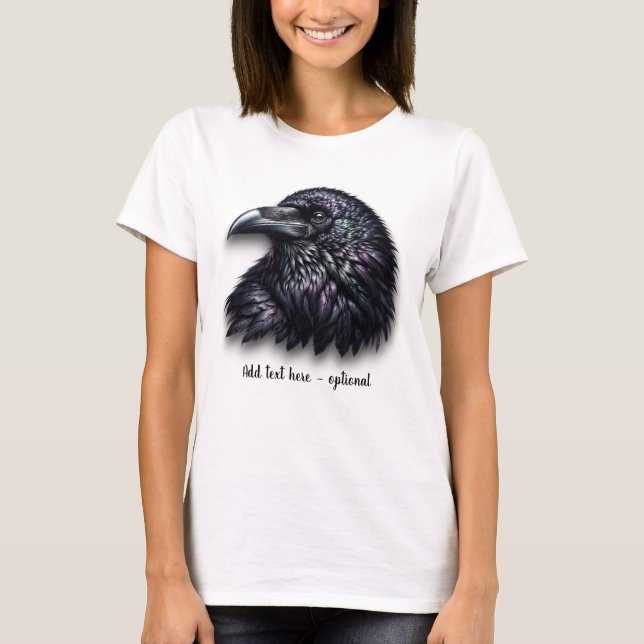 Customizable Raven Head T-Shirt (Frente)