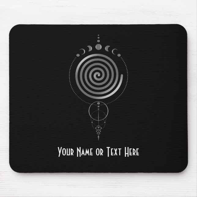 Customizable Sacred Geometry Spiral Mouse Pad (Frente)