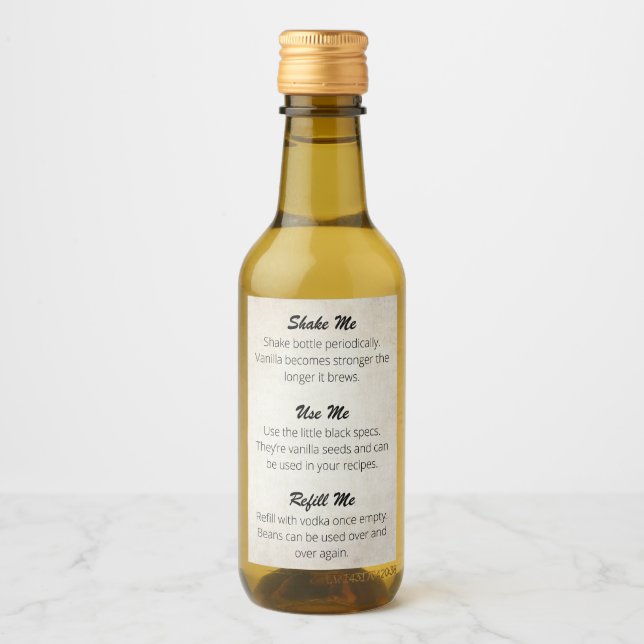Customizable Vanilla Extract label VE_002_04c (Frente)