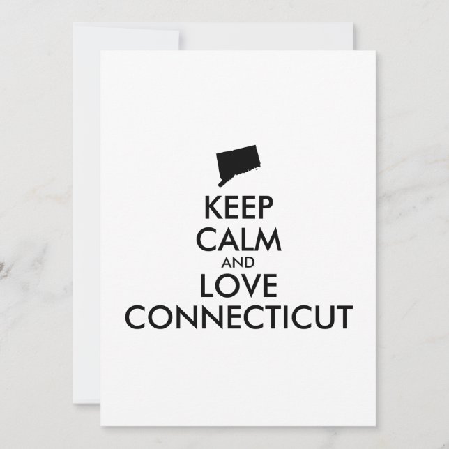 Customizável MANTENHA A CALMA e AME CONNECTICUT (Frente)
