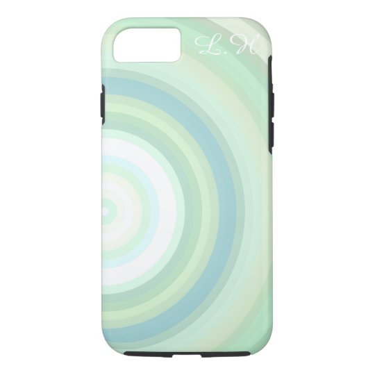 Customizável Monogrammed dos círculos Pastel Capa iPhone 8/7