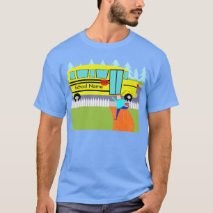 Customizável travando o t-shirt do auto escolar