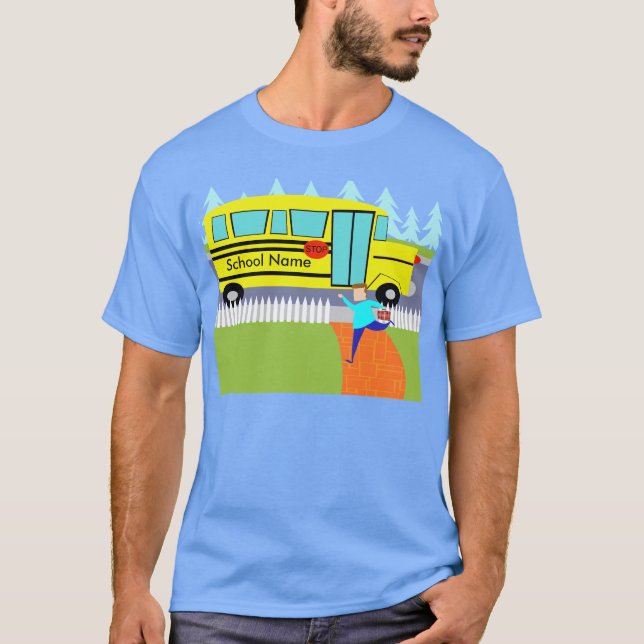 Customizável travando o t-shirt do auto escolar (Frente)
