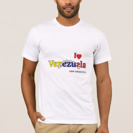 customize men's Venezuelan t-shirt love flag cool