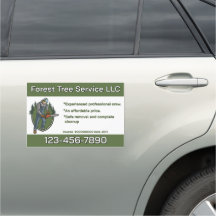 Customize Tree Service Man With Chainsaw Business
