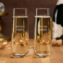 Customized Elegant Classic Happy New Year Toast