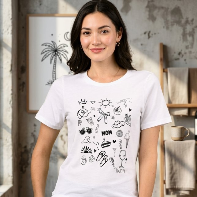 Customized Summer Vibes Mom T-Shirt (Criador carregado)