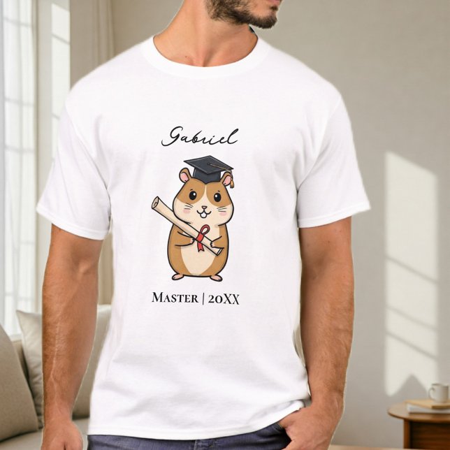 Customized T-shirt for master's graduation, gift (Criador carregado)
