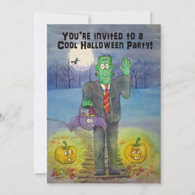 Cuta de Convite para Festa de Halloween (Frente)
