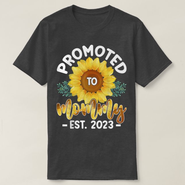 Cuta De Girassol Promovida Para A Mamãe De Camisa  (Frente do Design)