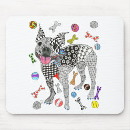 Cuta e colorida Boston Terrier Mousepad