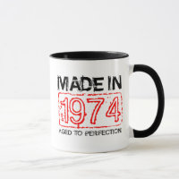 Cute 1974 Envelhecido à perfeição caneca de café