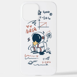 Cute Astronaut Space Cartoon iPhone Case