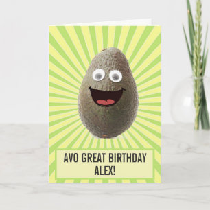 Cute Avocado Engraçado Tem Um Cartão De Aniversári