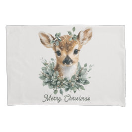 Cute Baby Deer Merry Christmas – Watercolor Fawn