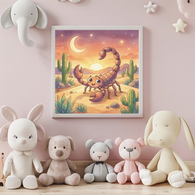 Cute Baby Scorpio Zodiac Wall Art Poster (Criador carregado)
