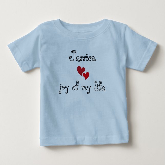Cute Baby T-Shirt - Nome e texto editáveis (Frente)