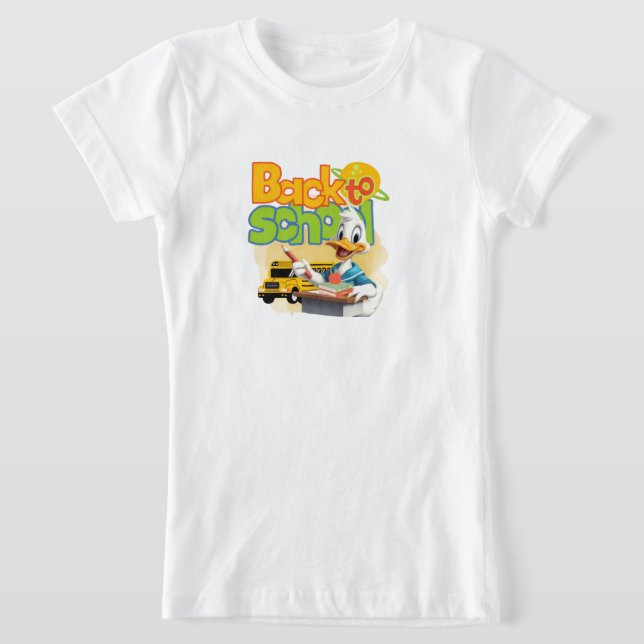 Cute Back to School Duck T-Shirt – Fun Cartoon  (Postura )