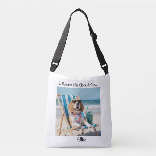 Cute Beagle Personalized Tote Bag (Frente)