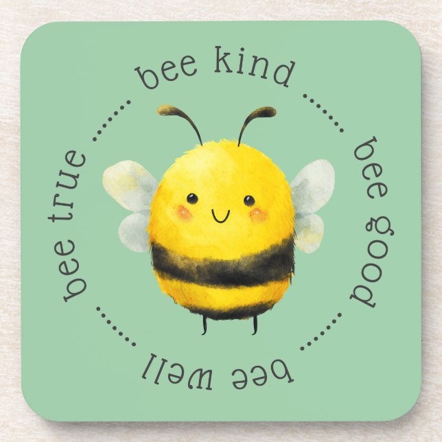 Cute Bee Attitudes porta-copos de bebida (Frente)