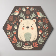 Cute Boho Autumn Bear Wreath