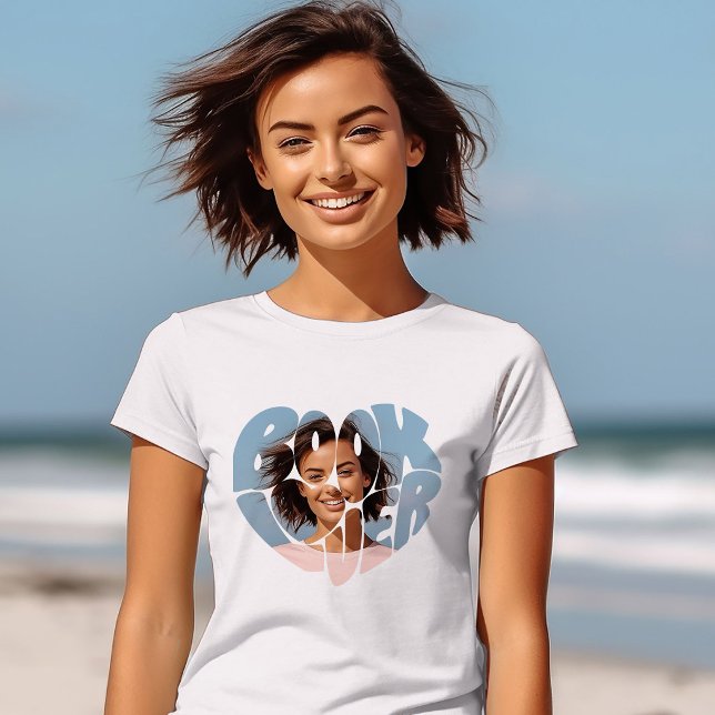 Cute Book Lover Custom Photo T-Shirt (Criador carregado)