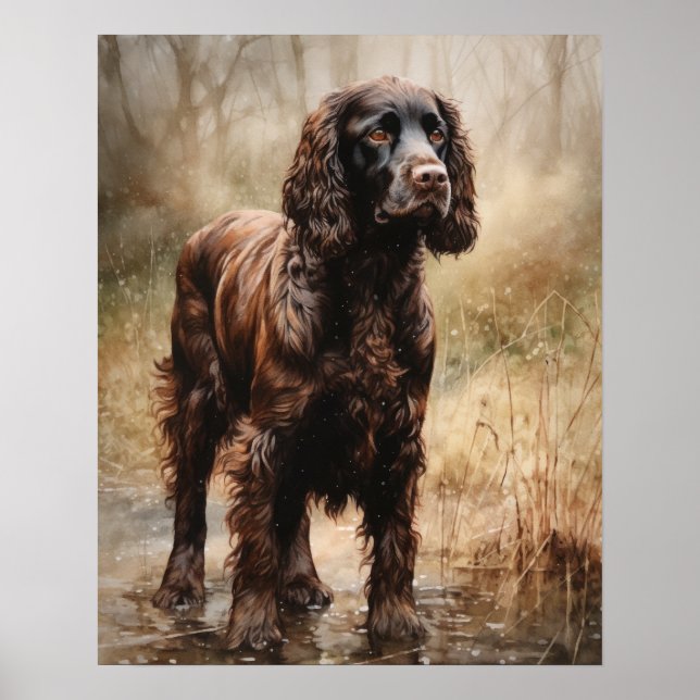 Cute Boykin Spaniel Art Impressão (Frente)
