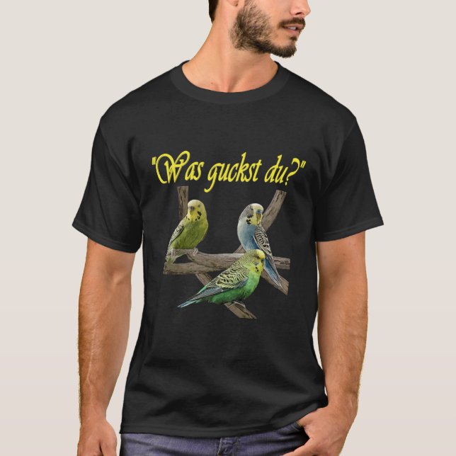 Cute Budgie Design T-Shirt (Frente)