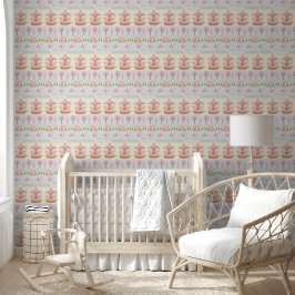 Cute Bunny pink fox castle editable pastel
