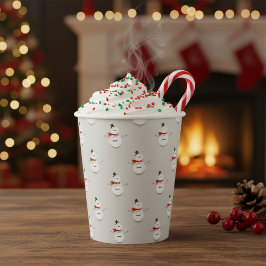 Cute Button Snowmen Grey 