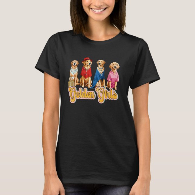 Cute camiseta engraçada de mulher menina retriever (Frente)