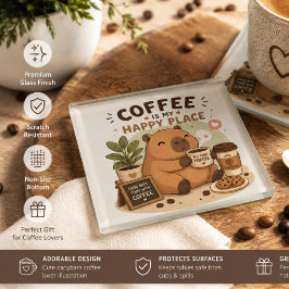 Cute Capybara Coffee Lover Vidro de Café | Café 