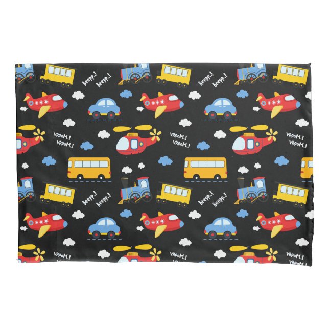 Cute Cartoon Vehicles Pattern  (Frente)