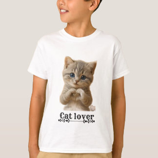 Cute Cat Kids T-Shirt | Cat Lover Shirt for Childr