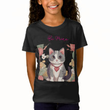 Cute Cat Love T-Shirt for Kids | Sweet Valentine C
