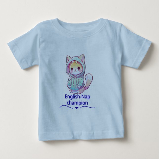 Cute Cat Nap Champion Too T-Shirt (Frente)