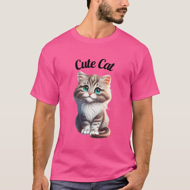 Cute Cat T-Shirt (Frente)