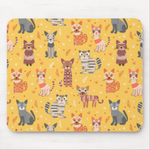 Cute Cats Mousepad Engraçado