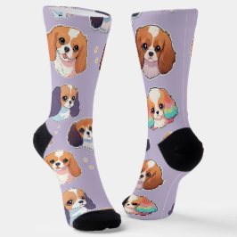 Cute Cavalier King Charles Pastel Pattern