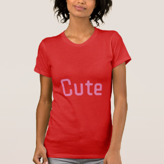 Cute Charm Crimson Canvas Camiseta Slim Fit Femini