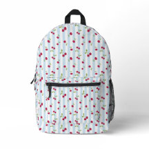 Cute Cherry Blue Listras Retro Volta às Aulas Cria