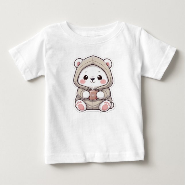 Cute chibi polar bear t-shirt (Frente)