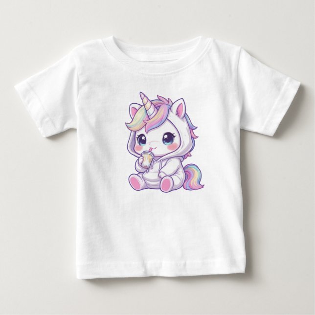 Cute chibi unicorn t-shirt (Frente)
