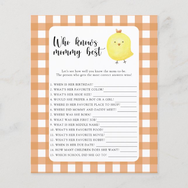 Cute chick - Who knows mommy best (Frente)